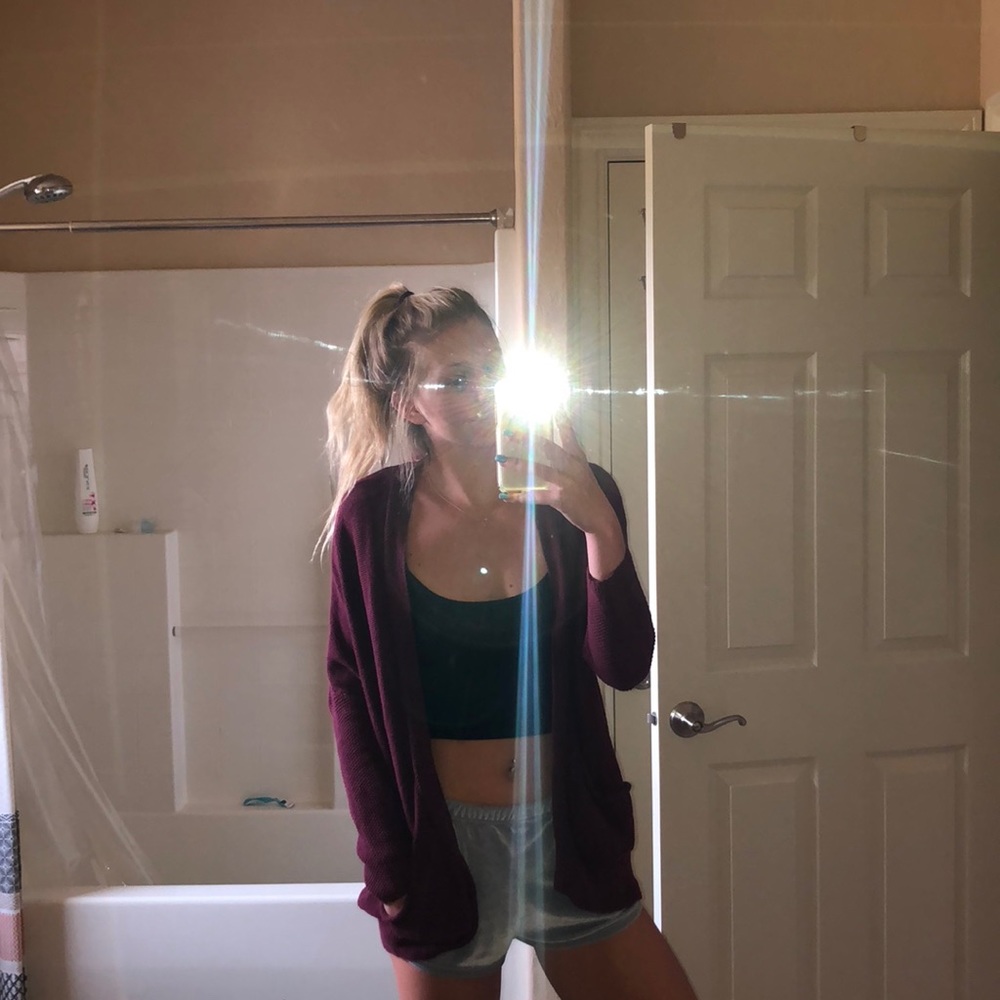 Burgundy Cardigan